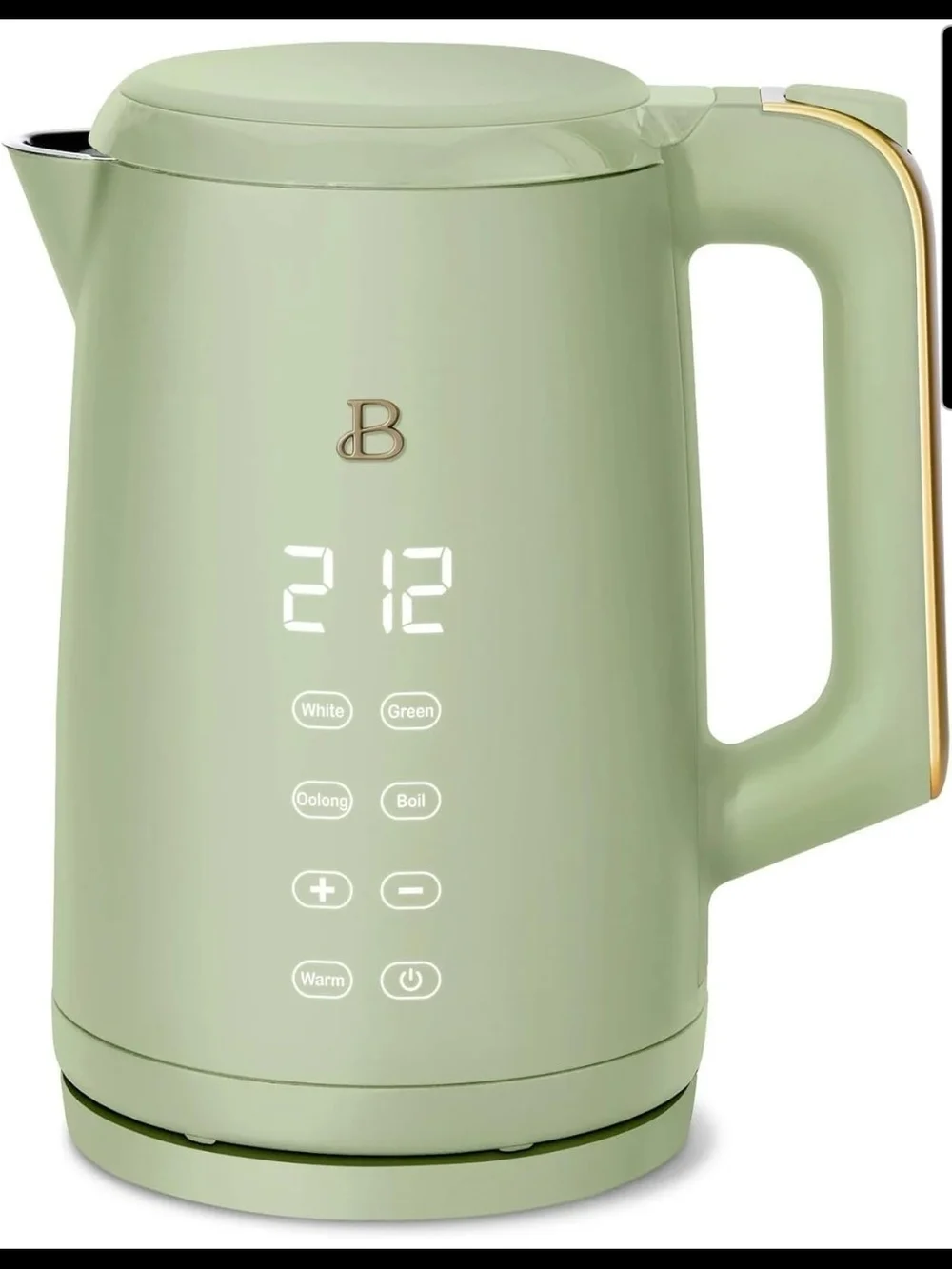 Beautiful 1.7L Electric Tea Kettle 1500W Adjustable Temp Cordless Sage Green